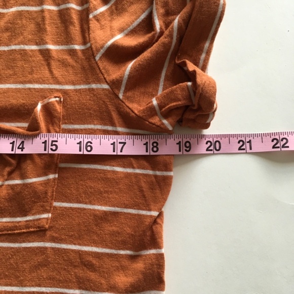 NWT Anthropologie T.La Riley Asymmetrical Pocket Tee Top Sz S Gold Orange Boho - Picture 12 of 13